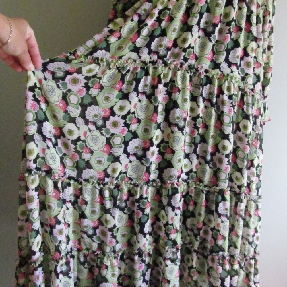 NWT CINQ À SEPT Lucille Floral Long Sleeve Maxi Dress Women's Size 10 - Picture 10 of 16